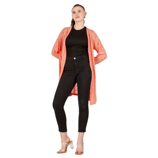 Stylish peach shrug for women